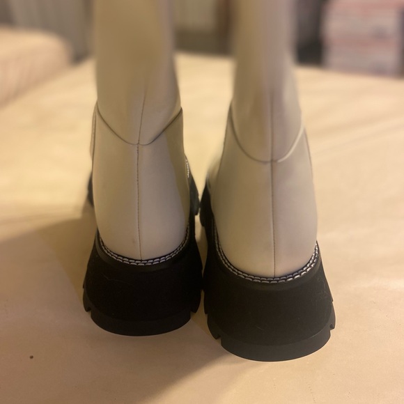 NEW $700 PHILLIP LIM 3x1 KATE  WHITE BLACK Lug Sole Tube Boot 10 41 LEATHER HOT - Picture 14 of 17